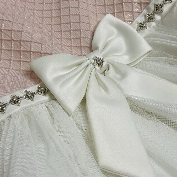 American Princess Girls Dress Size 7 Tiered Tulle Party Formal Wedding Birthday - Picture 2 of 8